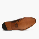 High-Traction Rubber Outsole & Lug Tread Pattern on Lincoln Rich Mahogany Leather Sneakers
