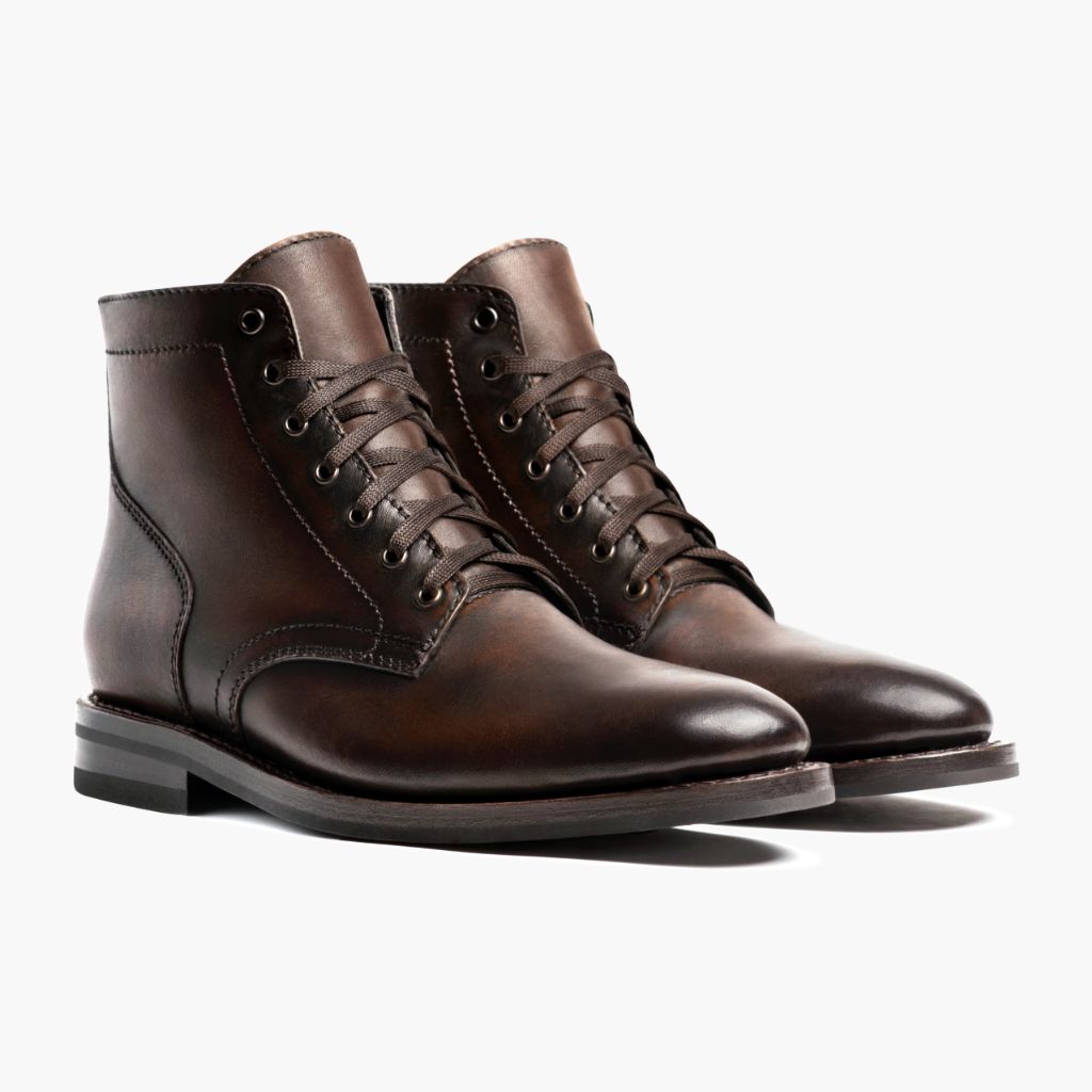 President Caffè Nero Stivali in pelle da Uomo For Men in vera pelle bovina nera - Vista laterale | Acquista online
