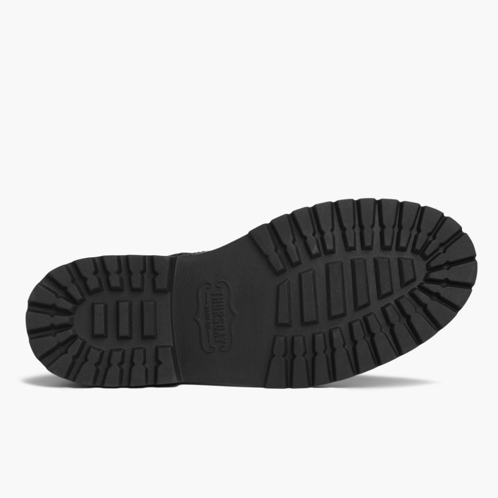 High-Traction Rubber Outsole & Lug Tread Pattern on Stomper Nero (No Zipper) Stivali in pelle da Uomo For Men