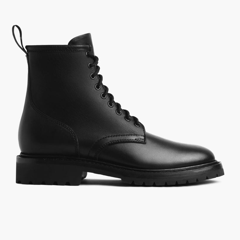 Stomper Nero (No Zipper) Stivali in pelle da Uomo