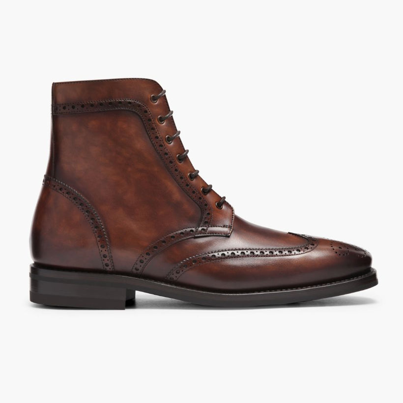 Wingtip Color #77 Leather Boots da Uomo