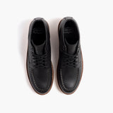 Diplomat Black Leather Boots - Reinforced Heel Counter & Precision Double-Row Stitching Detail