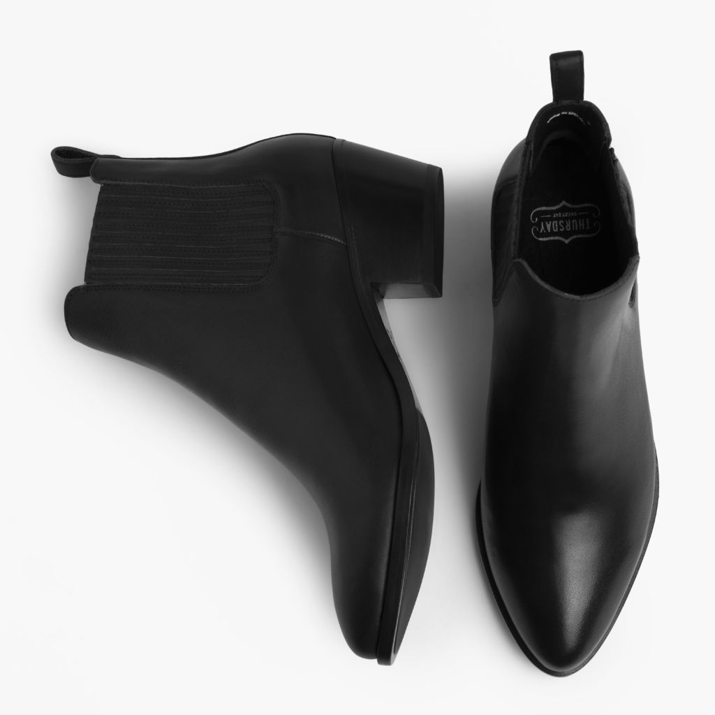 Dreamer Bootie Nero Stivali in pelle da Donna - Contrafforte tallone rinforzato & doppie cuciture di precisione