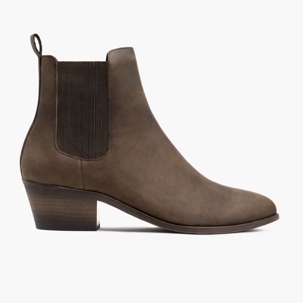 Dreamer Bootie Tabacco Stivali in pelle da Donna in Classic Full-Grain Leather - Vista laterale | Acquista online