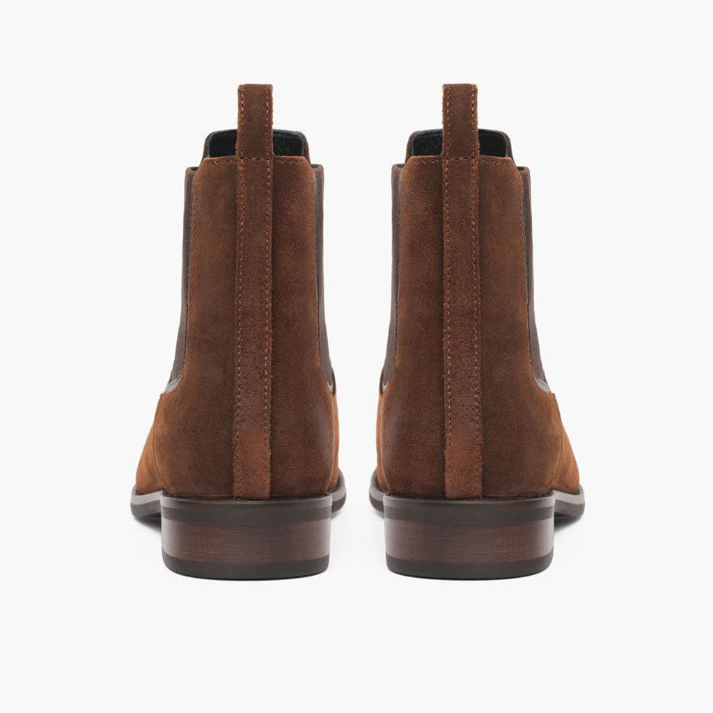 Duchess Glazed Ginger Leather Boots - Reinforced Heel Counter & Precision Double-Row Stitching Detail