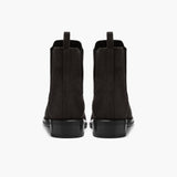 Duchess Shadow Grey Leather Boots - Reinforced Heel Counter & Precision Double-Row Stitching Detail
