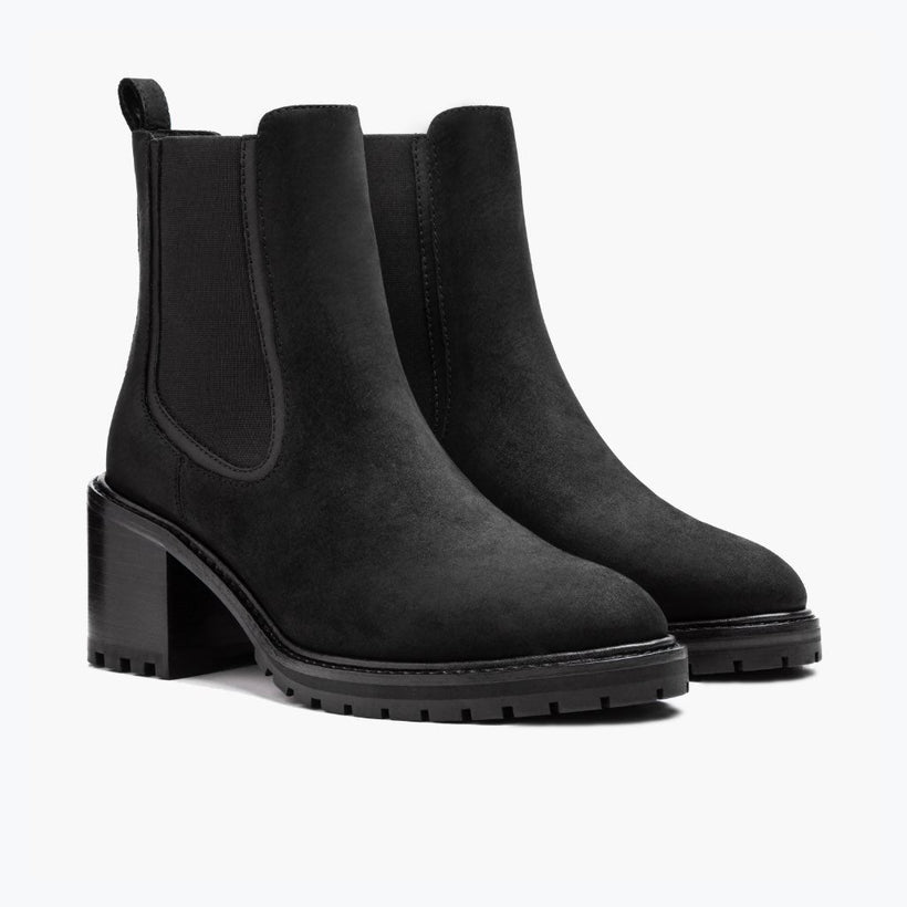Knockout Nero Matte Leather Boots da Donna