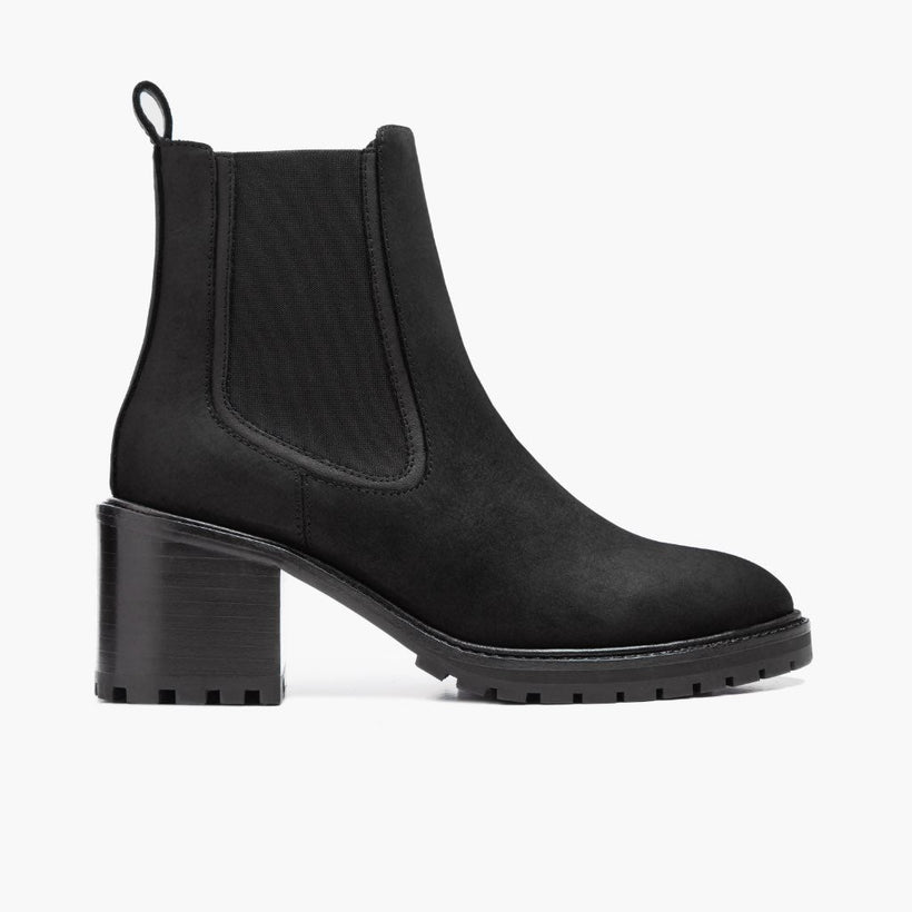 Knockout Nero Matte Leather Boots da Donna