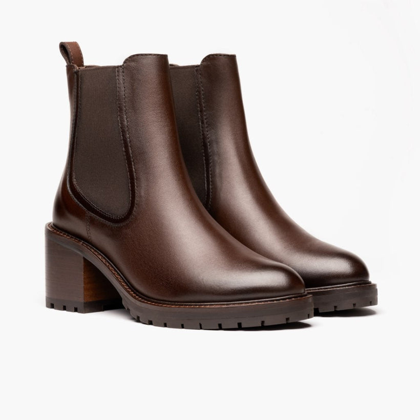 Chocolate Full-Grain leather Boots - Goodyear Welt Construction & Front Toe Box Detail