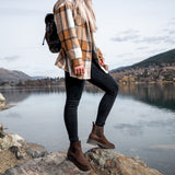 Styled On-Foot Perspective Demonstrating Ankle Fit & Silhouette on Model