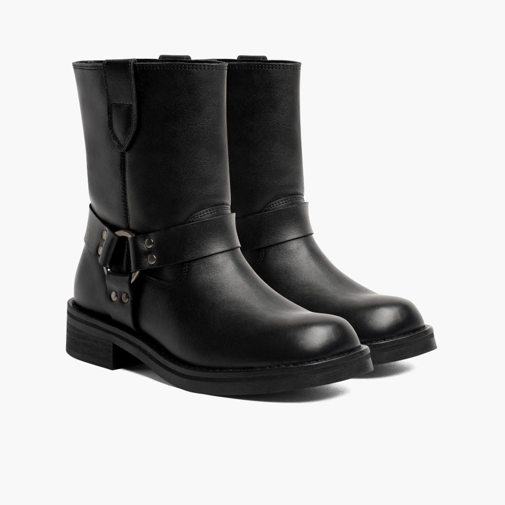 Black Full-Grain leather Boots - Costruzione Goodyear a guardolo & dettaglio puntale