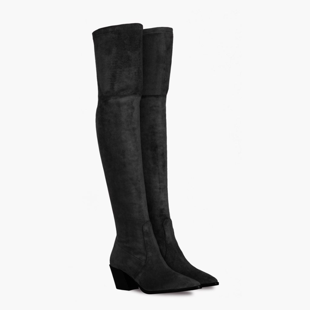 Black Full-Grain leather Boots - Costruzione Goodyear a guardolo & dettaglio puntale
