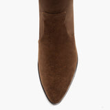 Women's Tempest Espresso Leather Boots - Reinforced Heel Counter & Precision Double-Row Stitching Detail