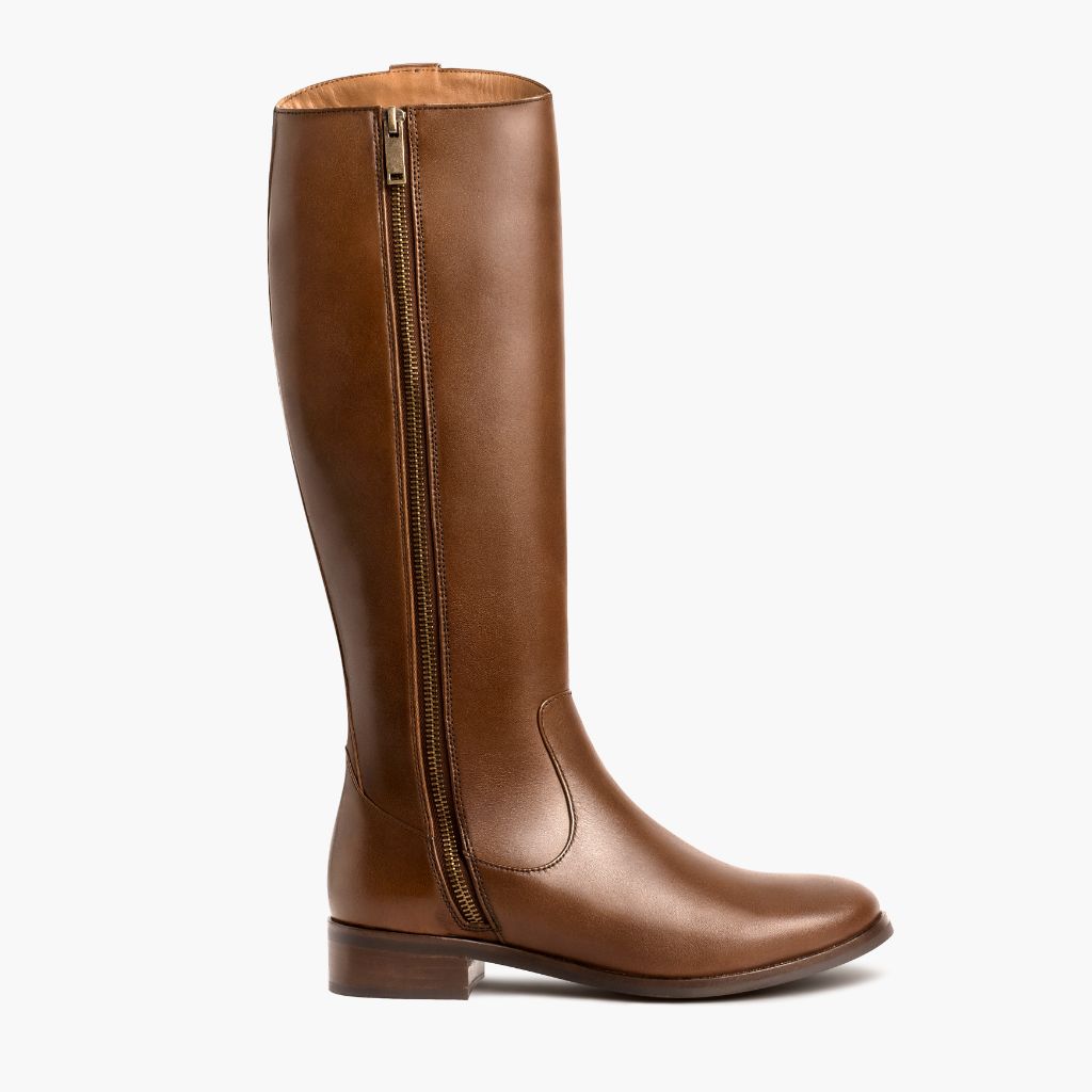 Crown Cuero Stivali in pelle da Donna - Contrafforte tallone rinforzato & doppie cuciture di precisione