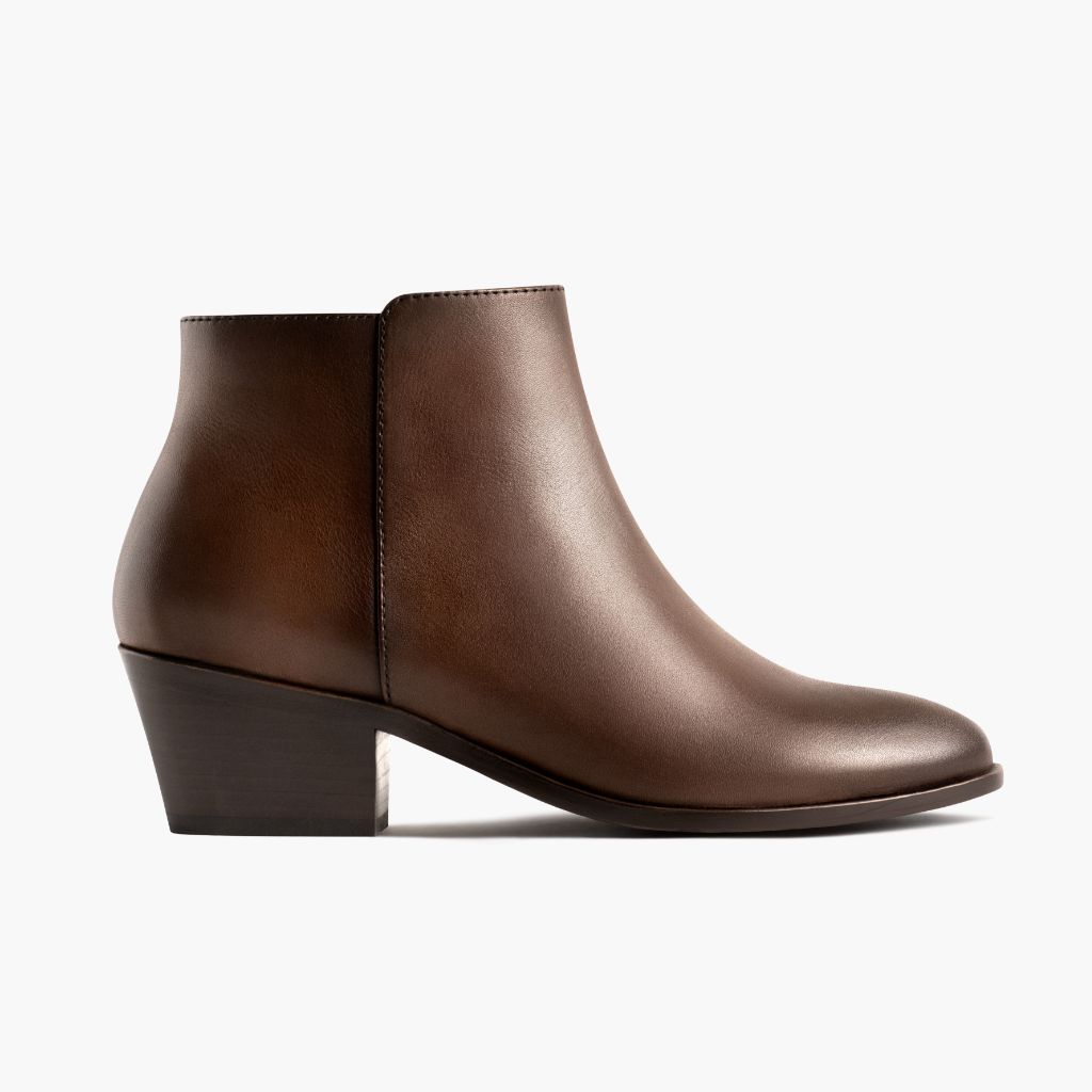 Downtown Amaretto Stivali in pelle da Donna in Classic Full-Grain Leather - Vista laterale | Acquista online