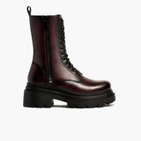 Black Full-Grain leather Boots - Goodyear Welt Construction & Front Toe Box Detail