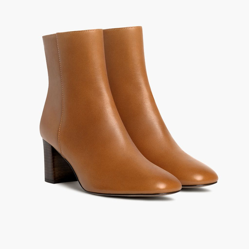 High Standard Toffee Leather Boots da Donna