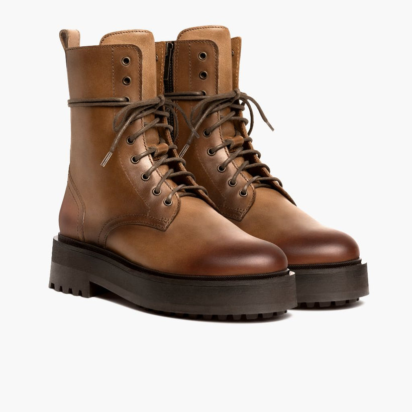 Classic Full-Grain leather Boots - Goodyear Welt Construction & Front Toe Box Detail