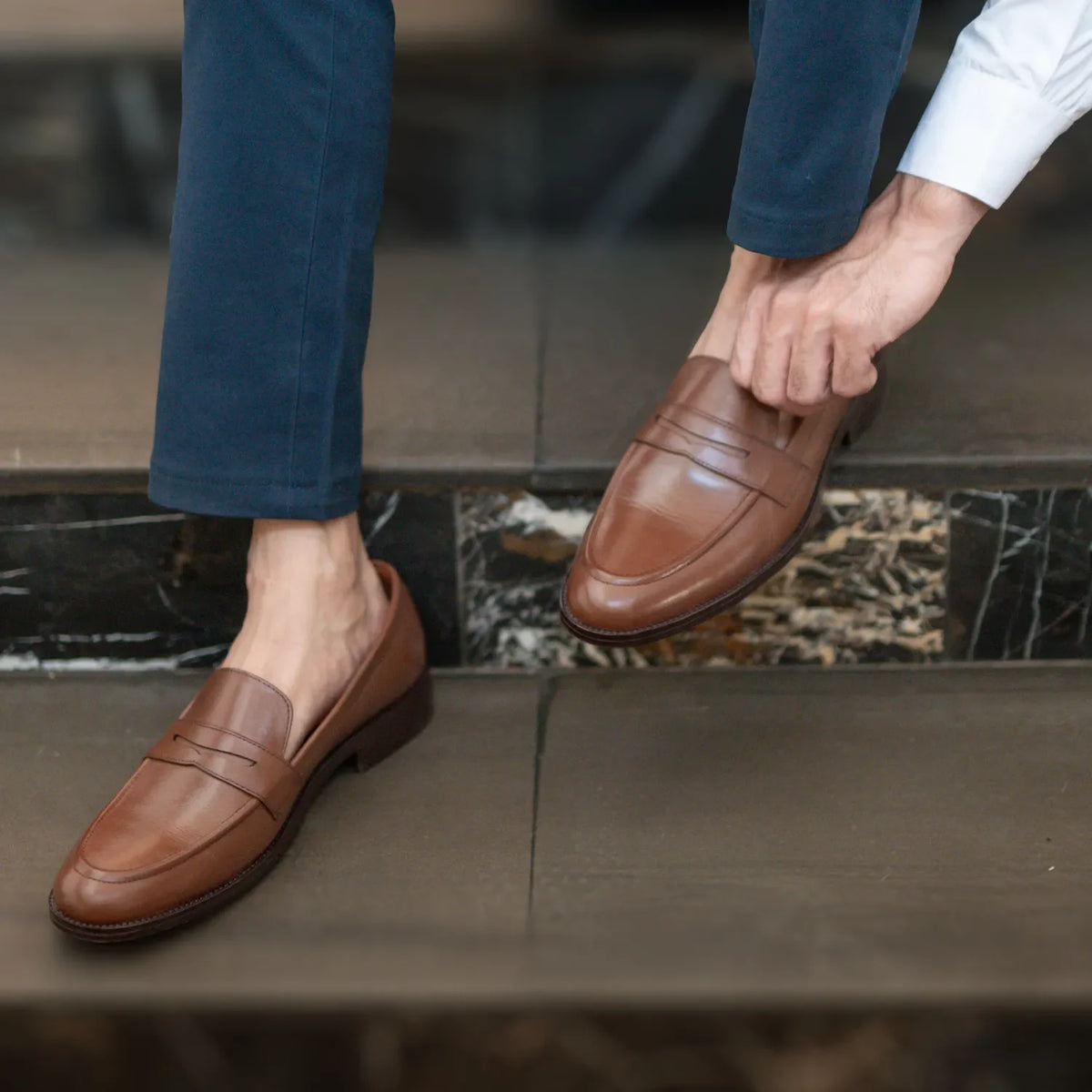 Orlaven Baxton Marrone Mocassini in pelle da Uomo footwear image 10