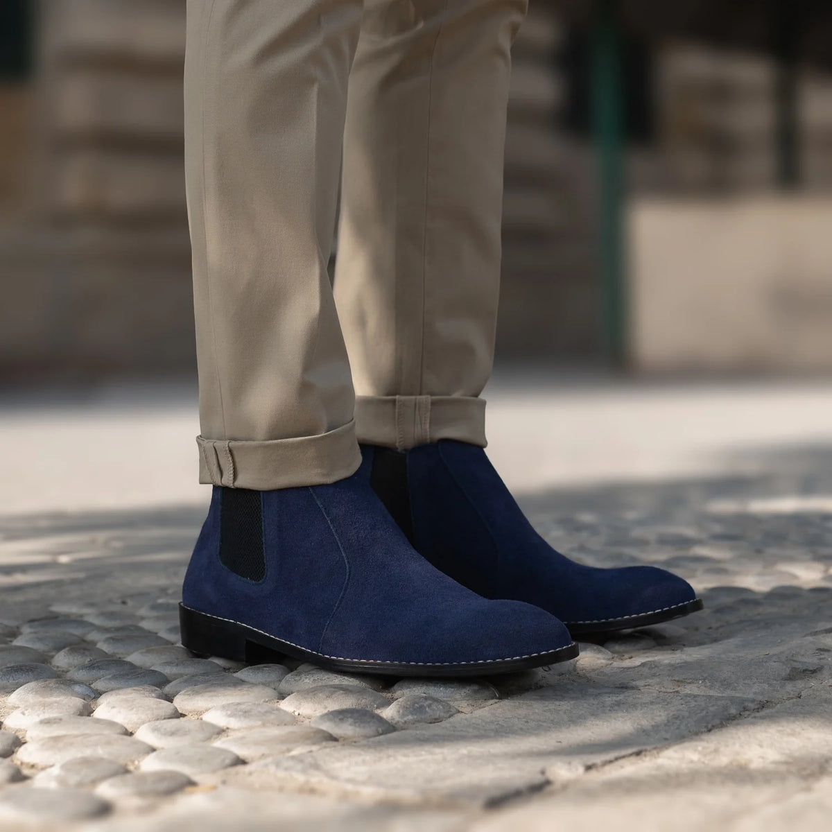 Orlaven Clarkson Chelsea Midnight Blu Suede Stivali in pelle da Uomo footwear image 10