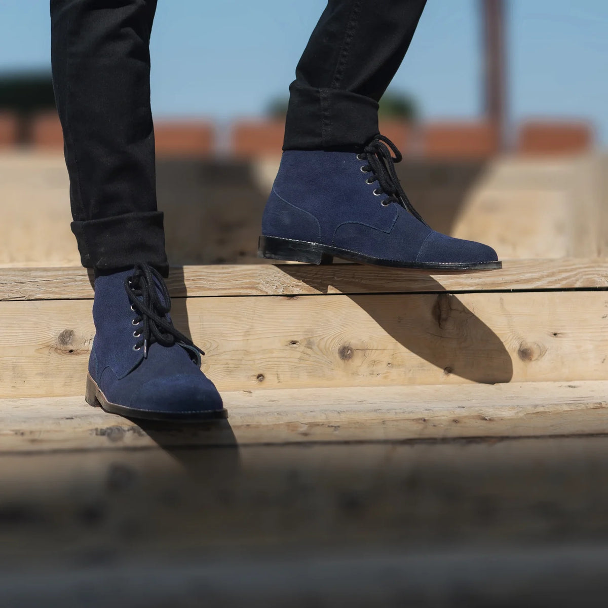 Orlaven Knight Derby Midnight Blu Suede Stivali in pelle da Uomo footwear image 10