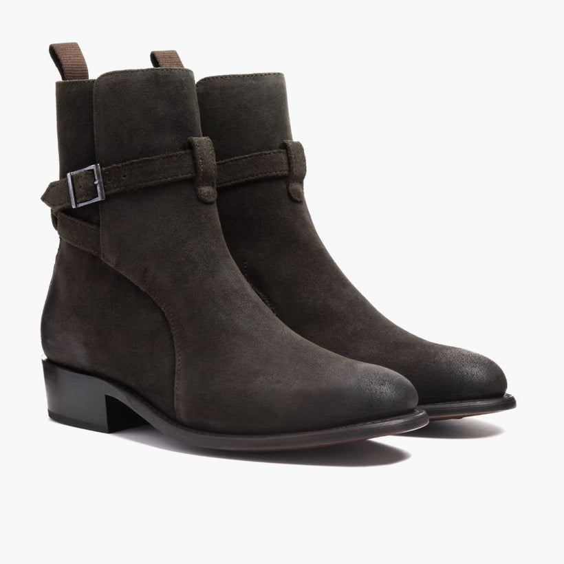 Rogue Oliva Scuro Suede Stivali in pelle da Uomo