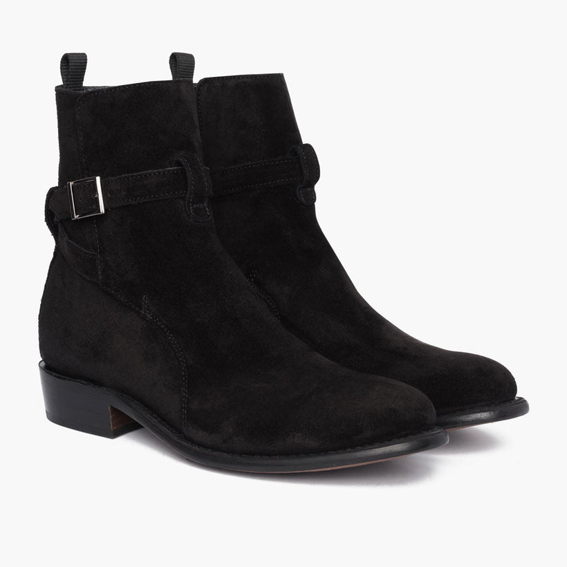 Rogue Nero Suede Stivali in pelle da Uomo