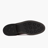 High-Traction Rubber Outsole & Lug Tread Pattern on Vanguard French Roast Leather Boots For Men