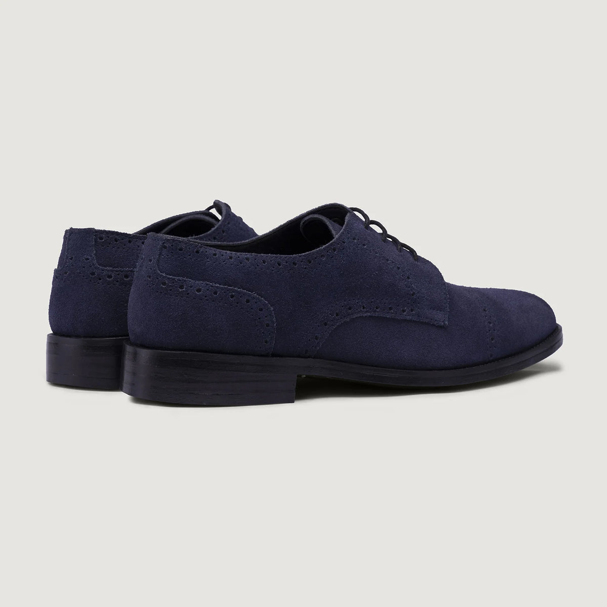 Dirk Brogues Derby Blu Suede Scarpe in pelle - StudGuard da Uomo - Contrafforte tallone rinforzato & doppie cuciture di precisione