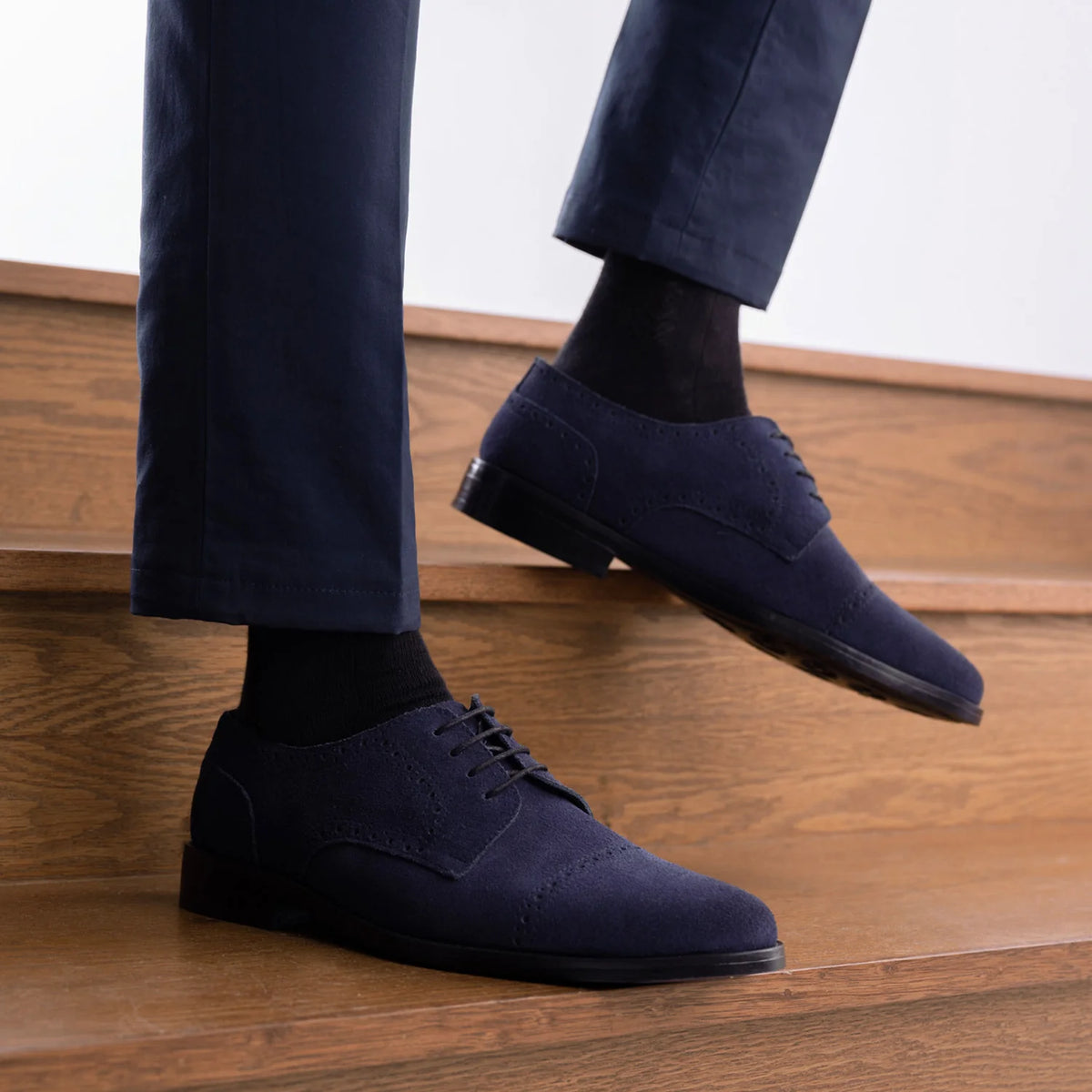 Orlaven Dirk Brogues Derby Blu Suede Scarpe in pelle - StudGuard da Uomo footwear image 9
