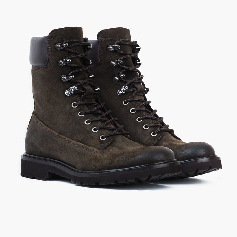 Explorer Oliva Scuro Suede Stivali in pelle da Uomo