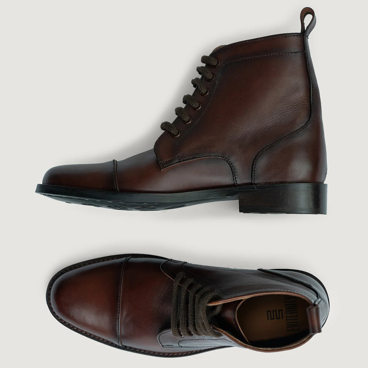 Burnished Brown Full-Grain leather Boots - Costruzione Goodyear a guardolo & dettaglio puntale