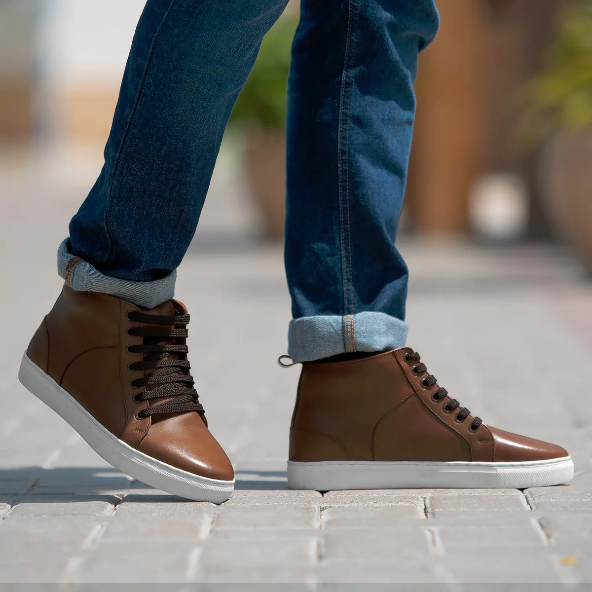 Orlaven Marty High Top Cuoio Sneakers in pelle da Uomo footwear image 9