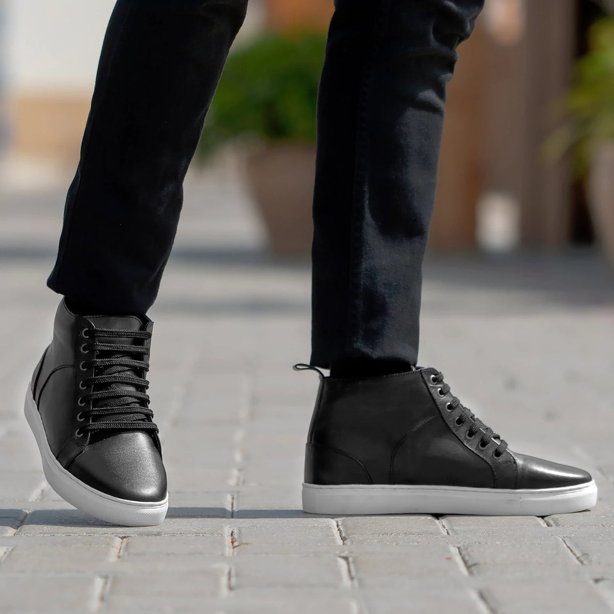 Orlaven Marty High Top Nero Sneakers in pelle da Uomo footwear image 9