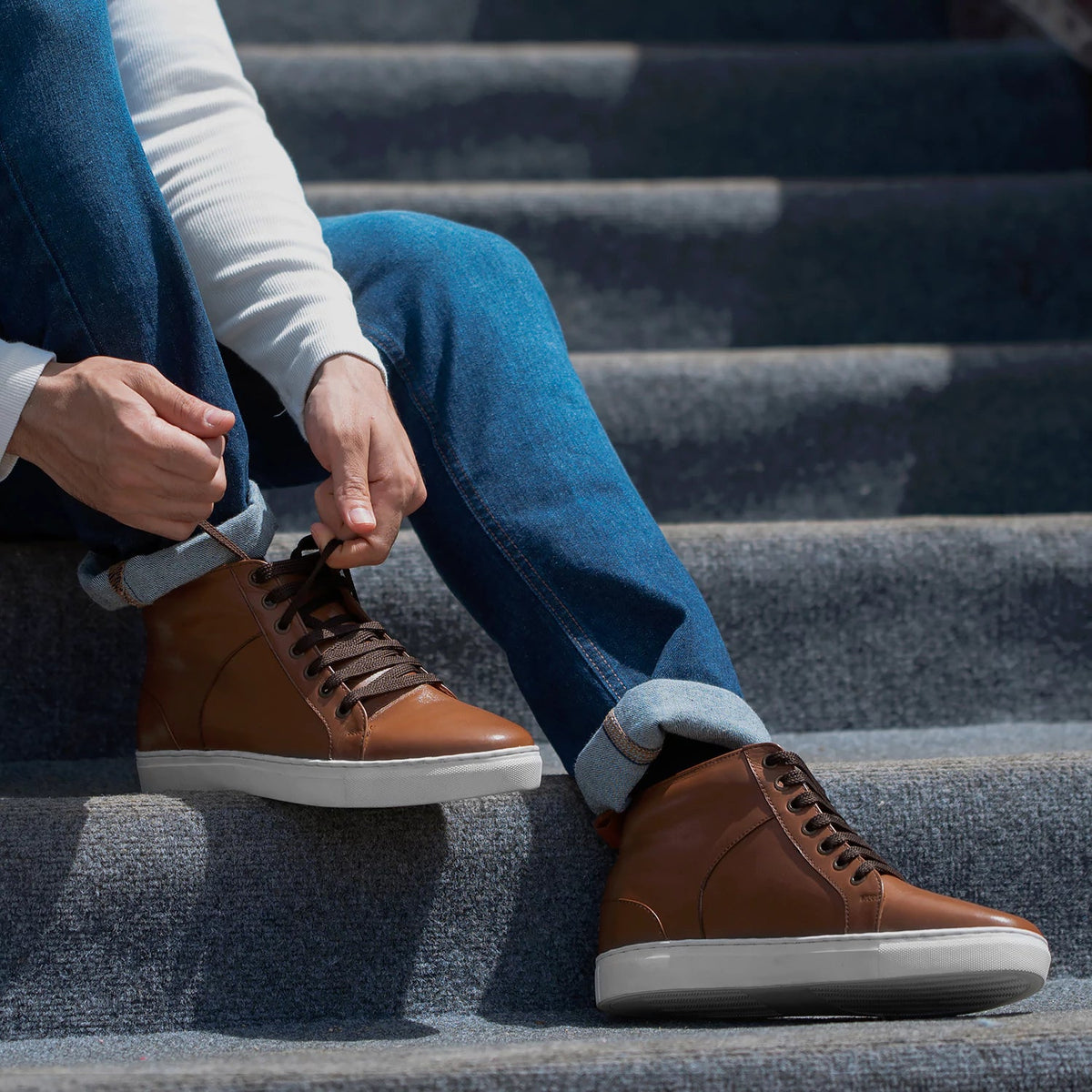 Orlaven Marty High Top Cuoio Sneakers in pelle da Uomo footwear image 10