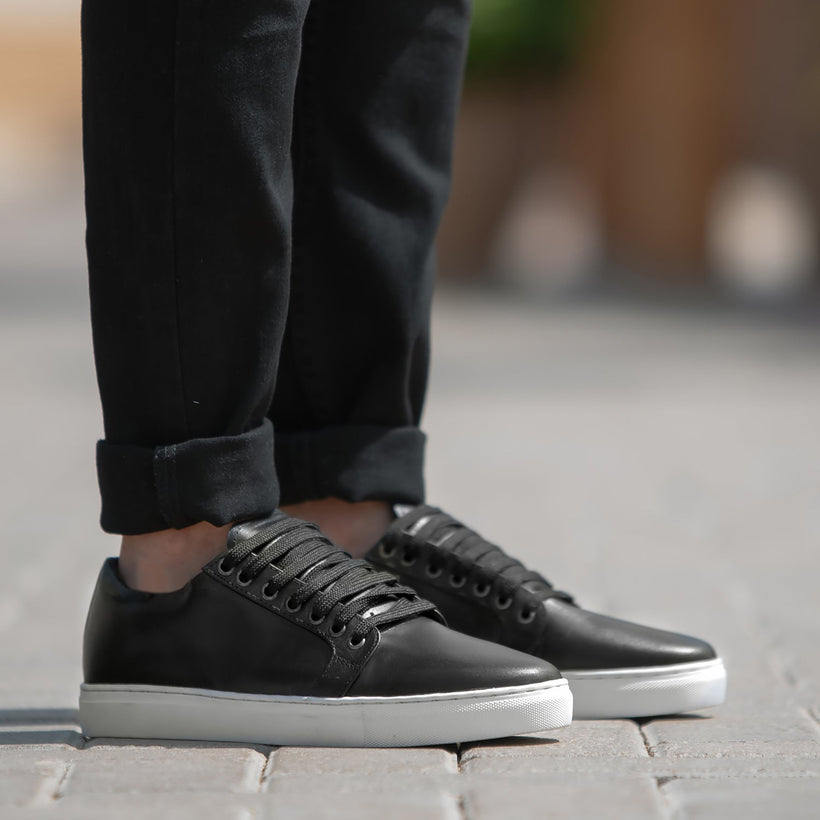 Murphy Low Top Nero Sneakers in pelle da Uomo