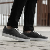 Orlaven Murphy Low Top Grey Suede Leather Sneakers footwear image 9