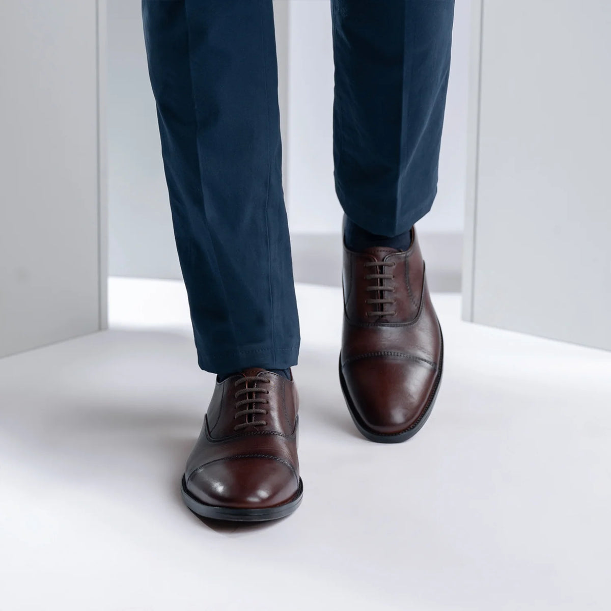 Styled On-Foot Perspective Demonstrating Ankle Fit & Silhouette on Model