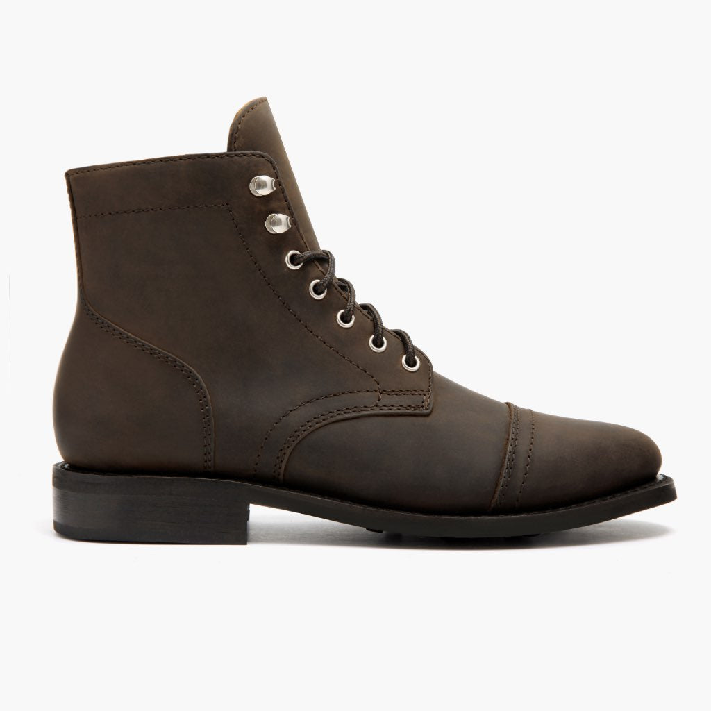 Captain Tabacco Stivali in pelle da Donna in Classic Full-Grain Leather - Vista laterale | Acquista online