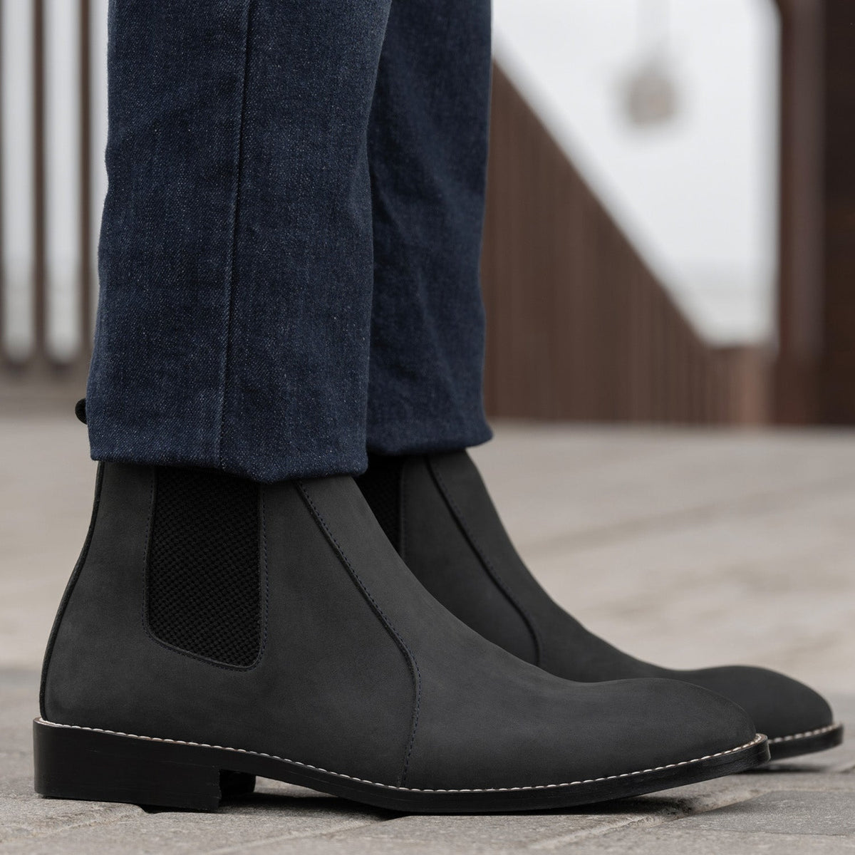 Orlaven Clarkson Chelsea Grigio Nubuck Stivali in pelle - StudGuard da Uomo footwear image 10