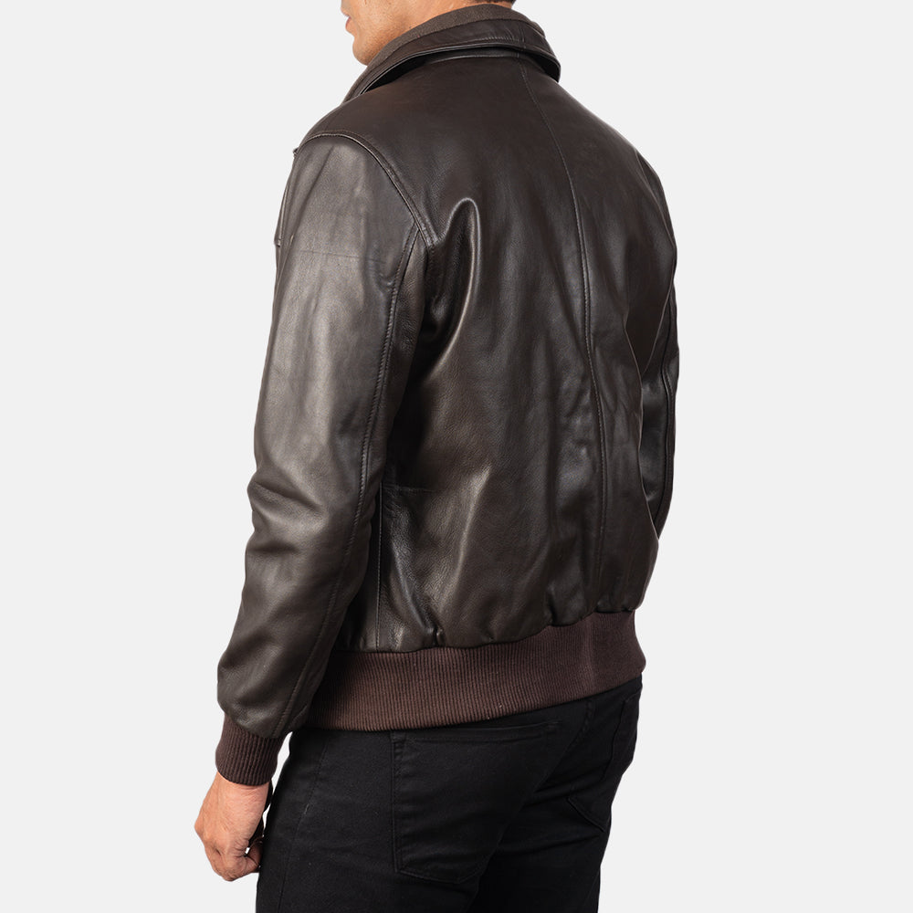 Authentic Sheepskin Leather with Semi-aniline Finish Grain Texture & Heavy-Duty Seam Stitching Detail