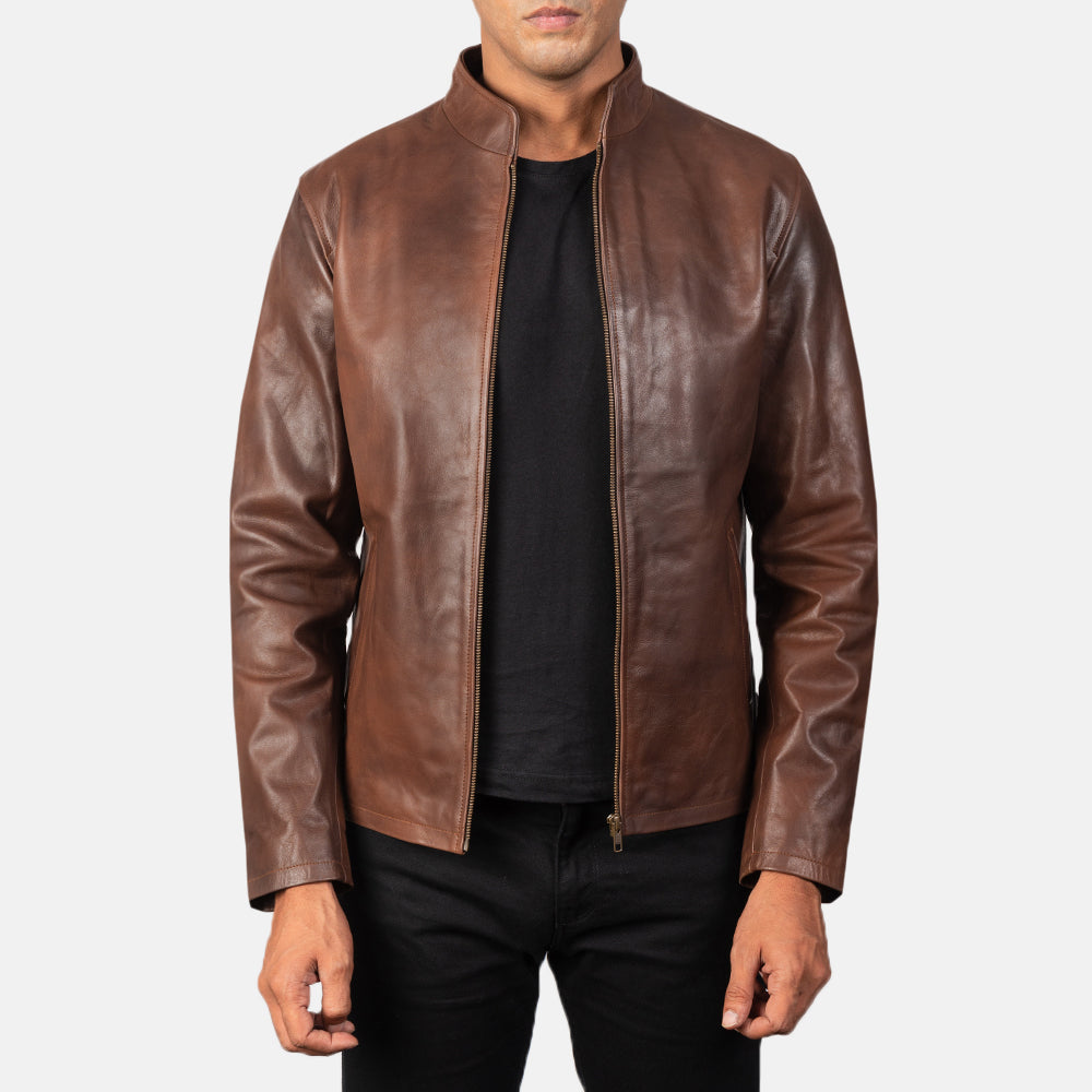 Alex Giacca Biker in Pelle da Uomo – Vista prodotto alternativa 1