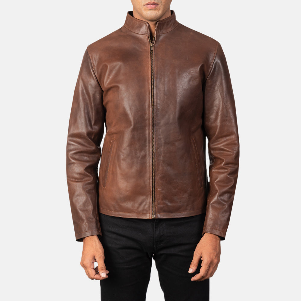 Alex Giacca Biker in Pelle da Uomo – Vista prodotto alternativa 4