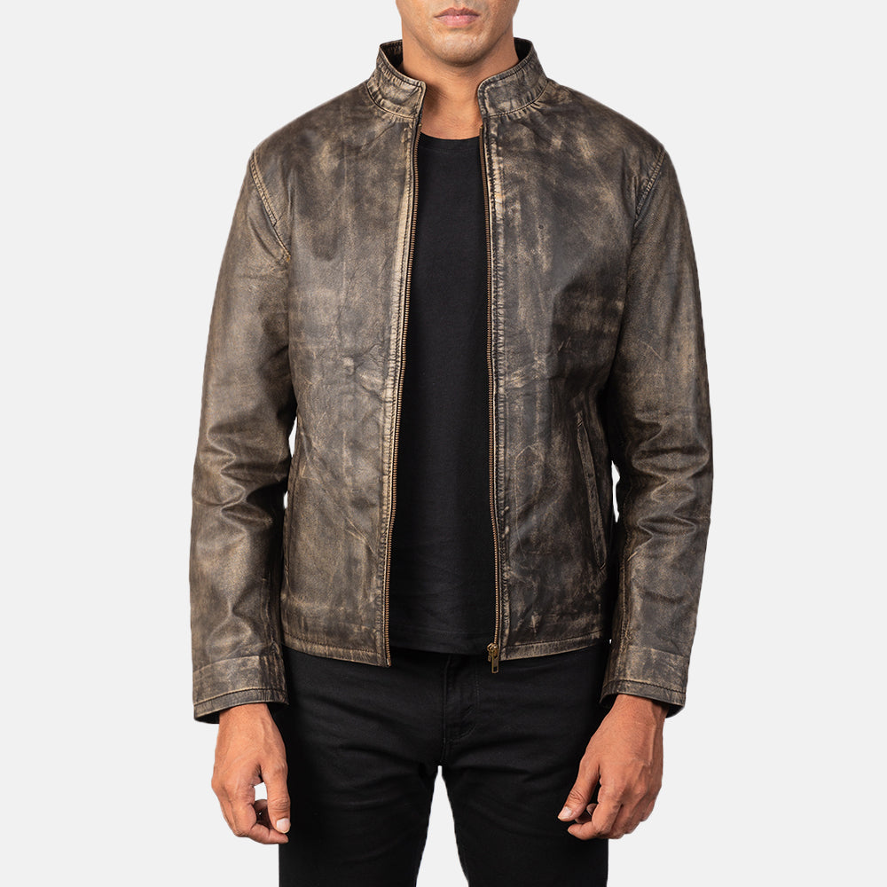 Alex Giacca Biker in Pelle da Uomo – Vista prodotto alternativa 1