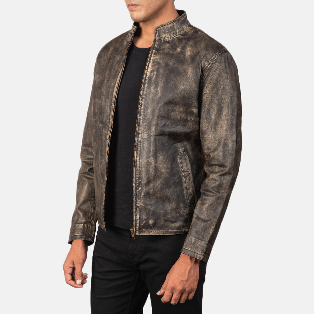 Alex Giacca Biker in Pelle da Uomo – Vista prodotto alternativa 2