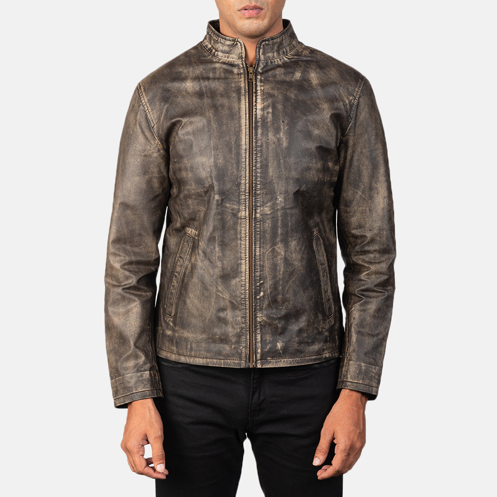 Alex Giacca Biker in Pelle da Uomo – Vista prodotto alternativa 4