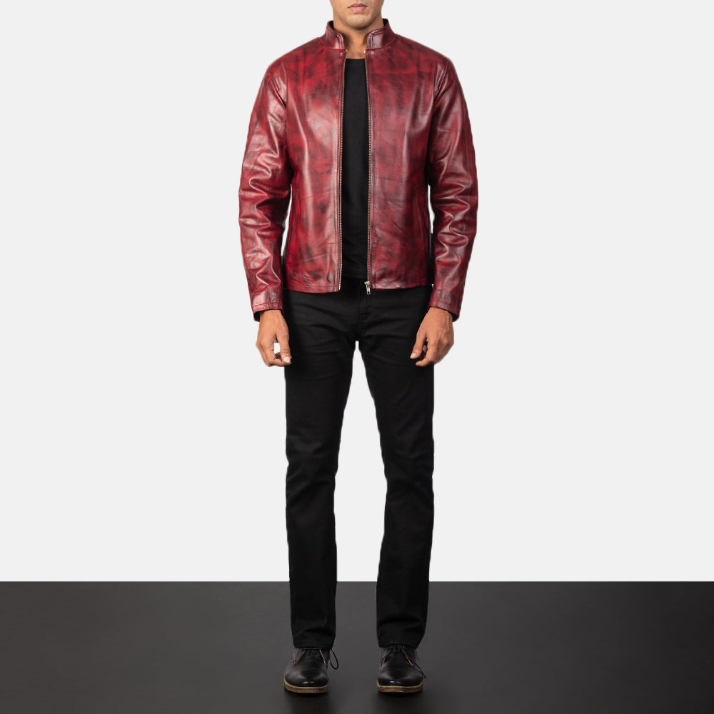 Alex Giacca Biker in Pelle da Uomo – Vista prodotto alternativa 3