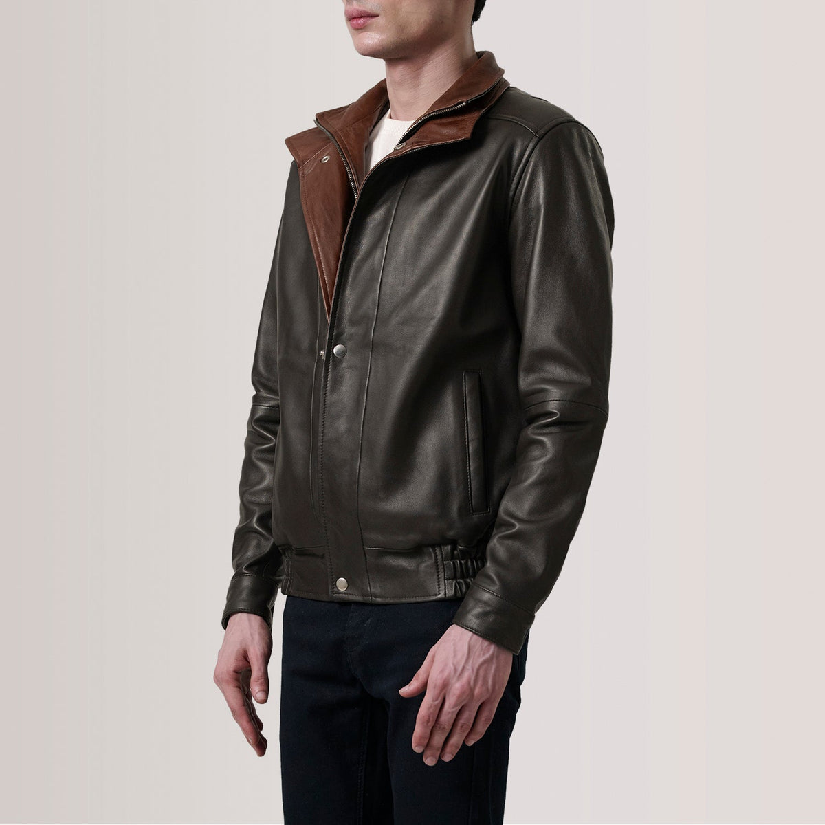 Alfred Bomber in Pelle da Uomo – Vista prodotto alternativa 3