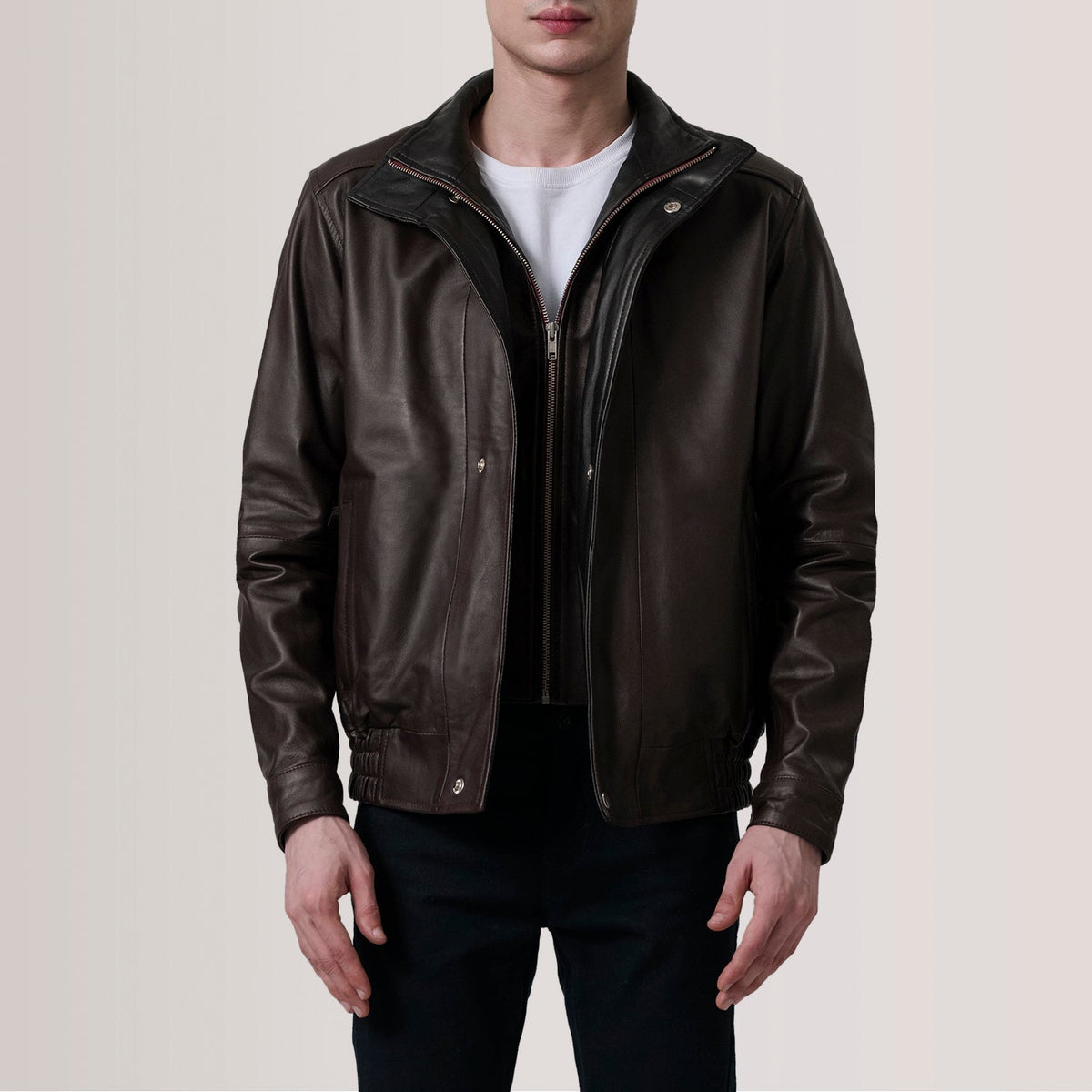 Alfred Bomber in Pelle da Uomo – Vista prodotto alternativa 1