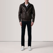 Alfred Bomber in Pelle da Uomo – Vista prodotto alternativa 2
